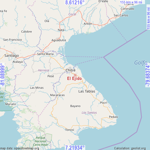 El Ejido on map