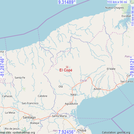 El Copé on map