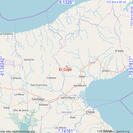 El Copé on map