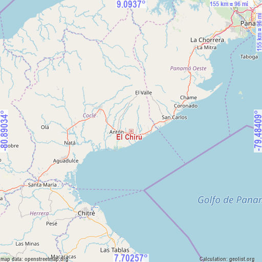 El Chirú on map