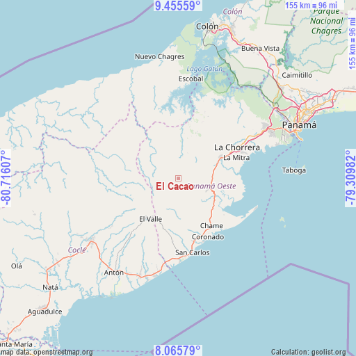 El Cacao on map