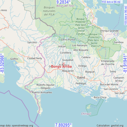 Bongo Arriba on map