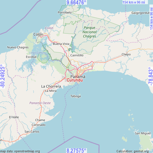 Curundú on map