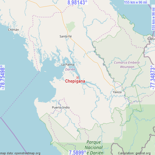 Chepigana on map