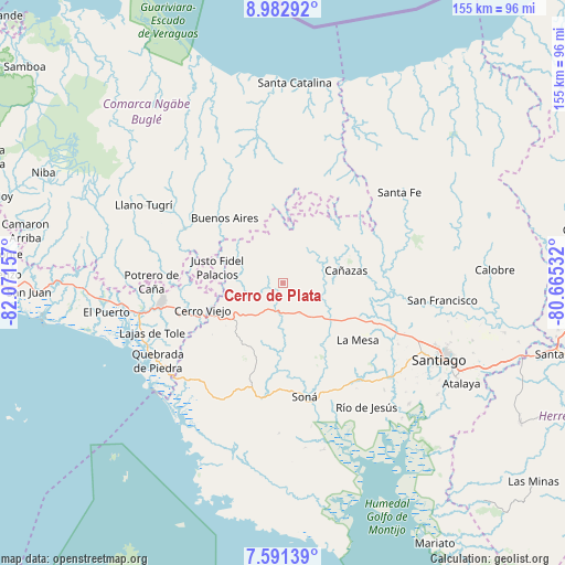 Cerro de Plata on map