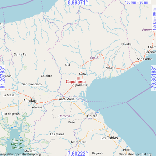 Capellanía on map