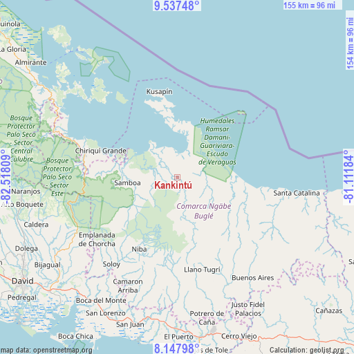 Kankintú on map