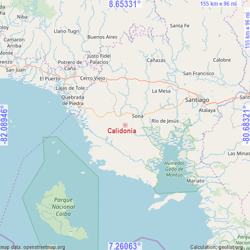 Calidonia on map