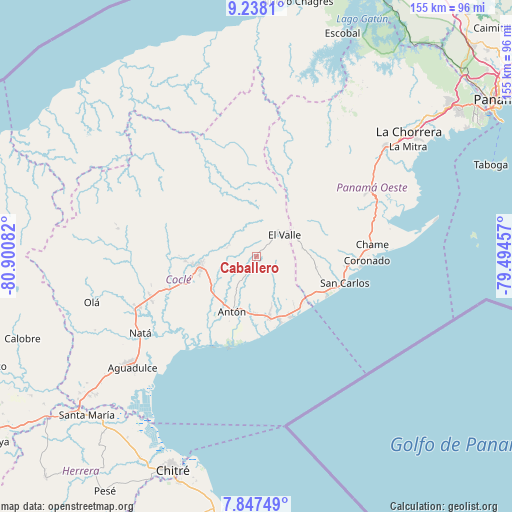 Caballero on map