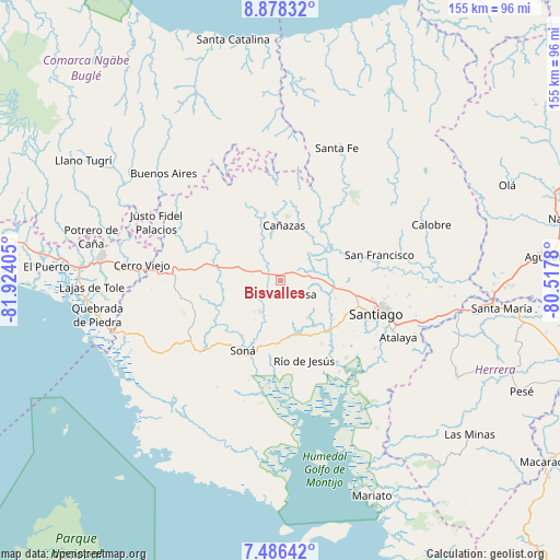 Bisvalles on map