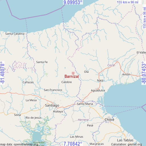 Barnizal on map