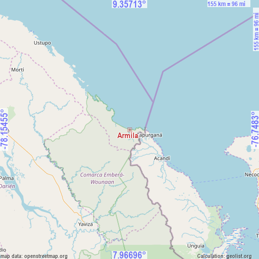 Armila on map