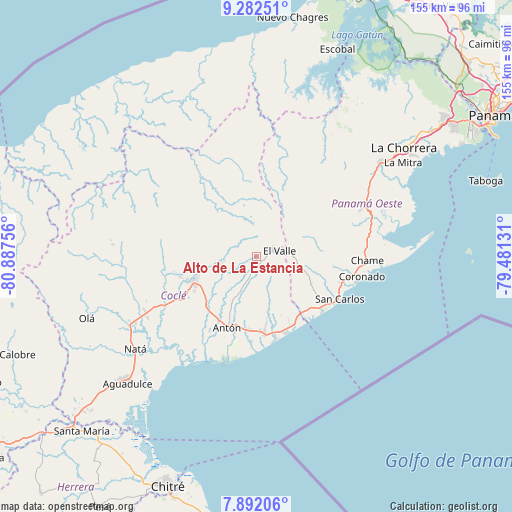 Alto de La Estancia on map