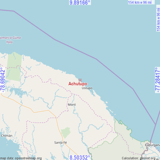Achutupo on map