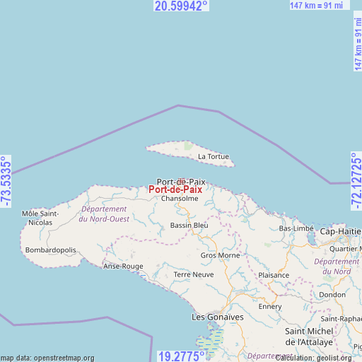 Port-de-Paix on map