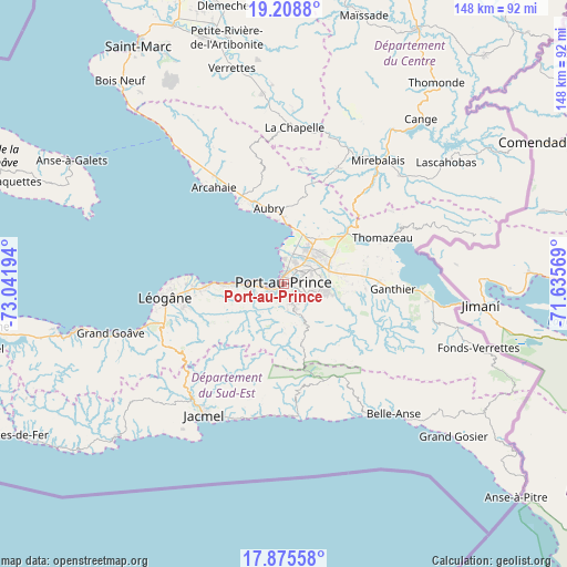 Port-au-Prince on map