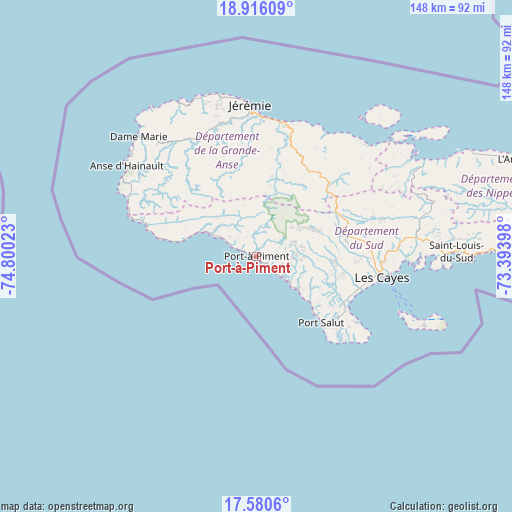 Port-à-Piment on map