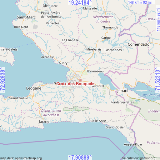 Croix-des-Bouquets on map