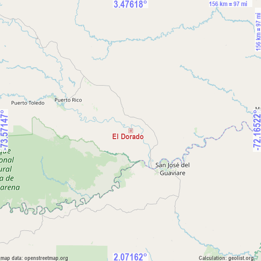El Dorado on map