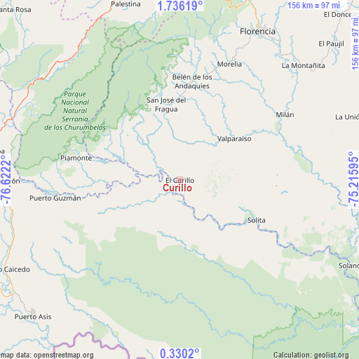 Curillo on map