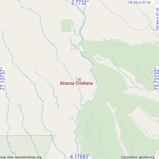 Alianza Cristiana on map