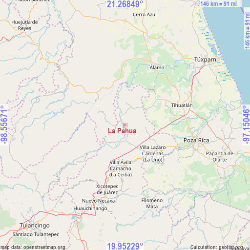 La Pahua on map