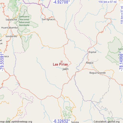 Las Pirias on map
