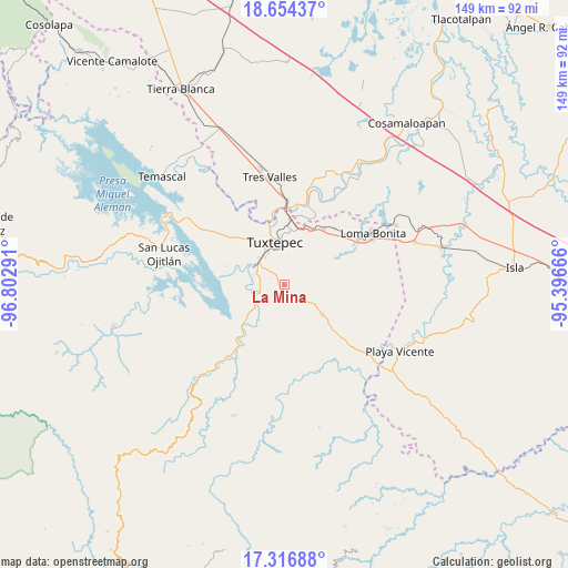 La Mina on map