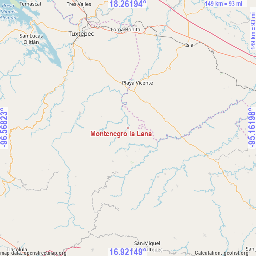 Montenegro la Lana on map
