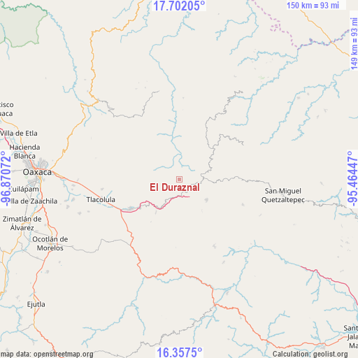 El Duraznal on map