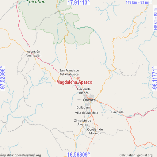 Magdalena Apasco on map