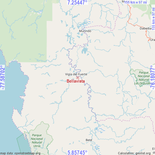Bellavista on map