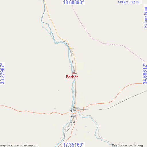 Berber on map