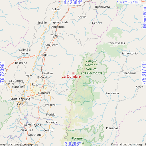 La Cumbre on map