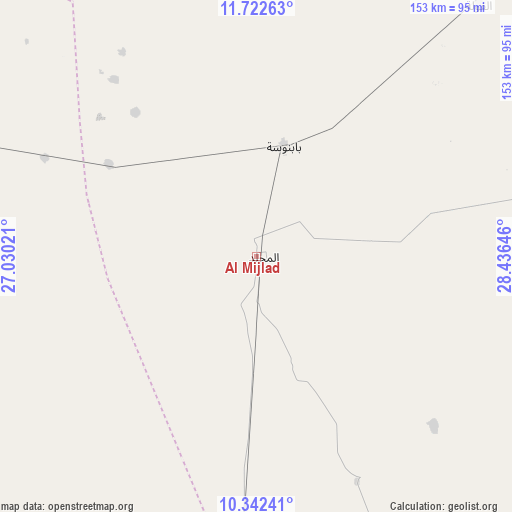 Al Mijlad on map