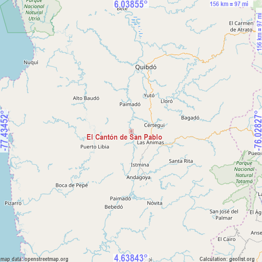 El Cantón de San Pablo on map