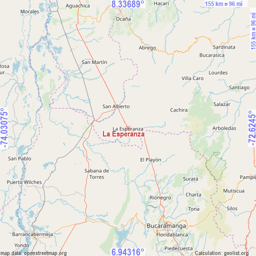 La Esperanza on map