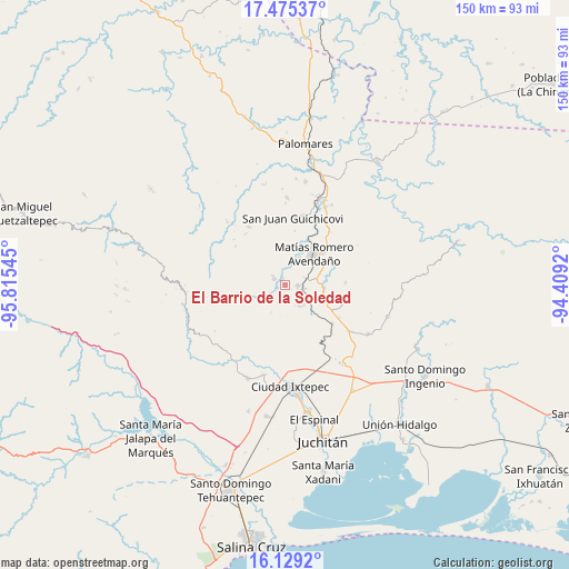 El Barrio de la Soledad on map