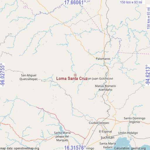 Loma Santa Cruz on map