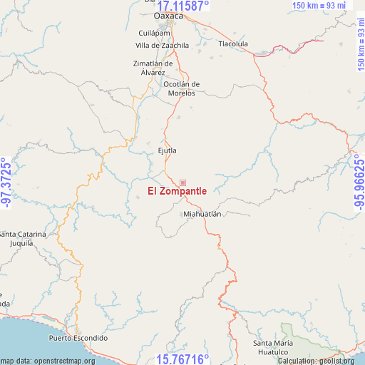 El Zompantle on map
