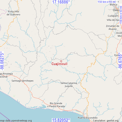 Cuajinicuil on map