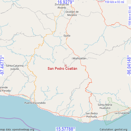 San Pedro Coatlán on map