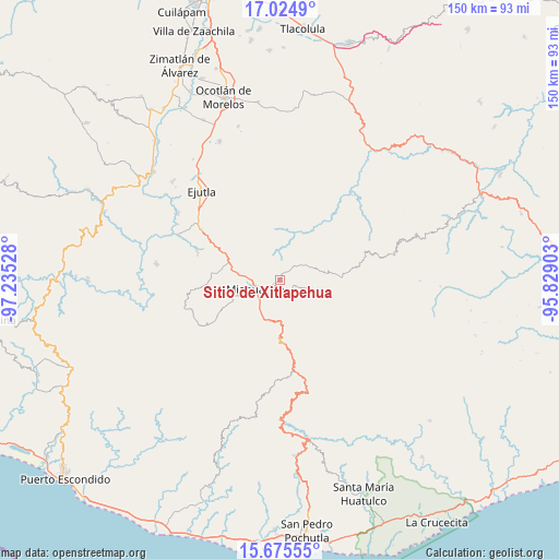 Sitio de Xitlapehua on map