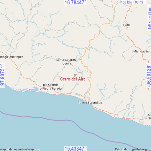 Cerro del Aire on map