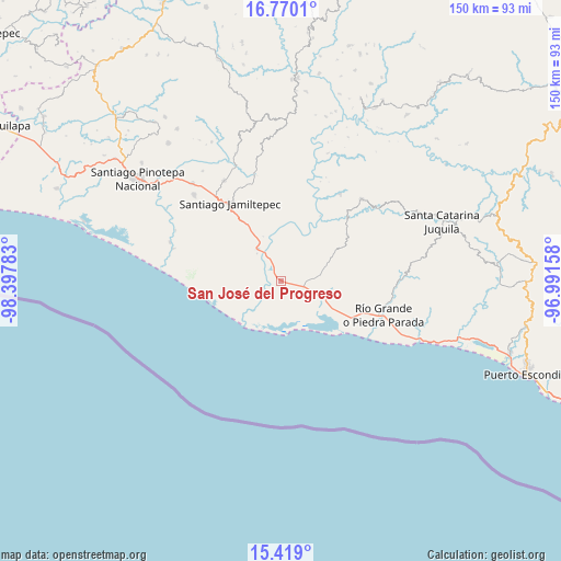 San José del Progreso on map