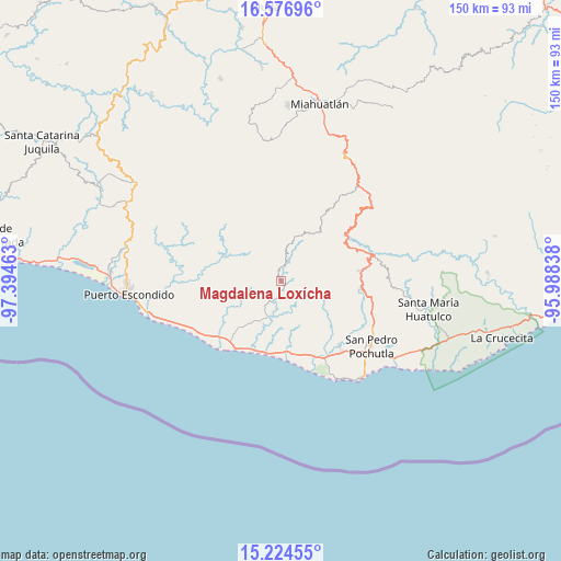 Magdalena Loxícha on map