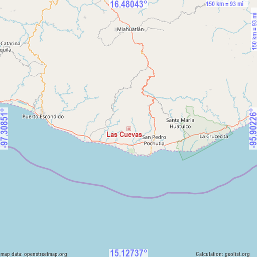 Las Cuevas on map