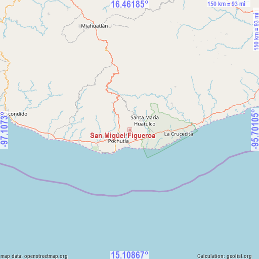 San Miguel Figueroa on map