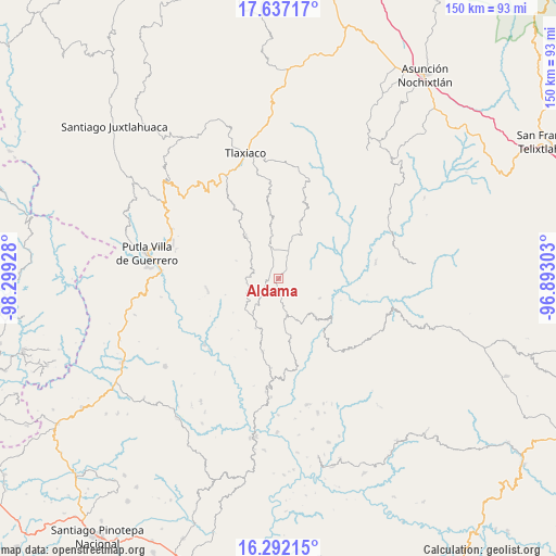 Aldama on map