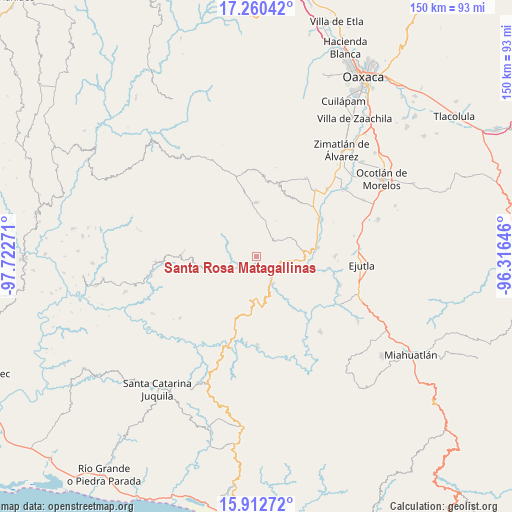 Santa Rosa Matagallinas on map